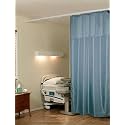 Lushomes Hospital Partition Curtains, Clinic Curtains Size 9 FT W x 7 ft H, Top Net Fabric, 100% Polyester 18 Rustfree Metal Eyelets 18 Plastic Hook, Sky Blue, Zig Zag (9x7 FT, Pk of 1)