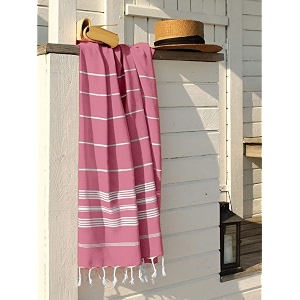 lushomes towels for bath hammam rose beach fouta towel cotton multipurpose towel with fringes 76 x 152 cms single pc