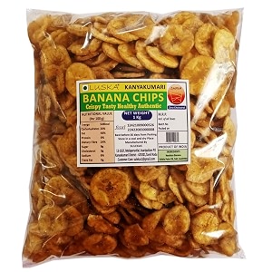 luska kanyakumari banana chips 1kg authentic nendran plantain chips 1000 grams 1 kg  zero cholesterol