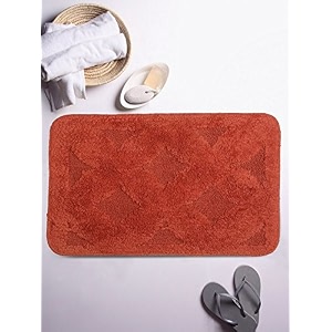 lushomes ultra soft cotton tabasco regular bath mat red dark red cobms1001