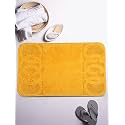 Lushomes Ultra Soft Cotton Citrus Yellow Medium Bath Mat, Dark Yellow (COBMS1006)