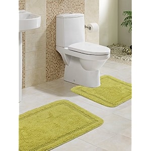 lushomes anti slip small bath mat set green