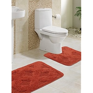 lusomes bath mats bathmat 40x60  contour 40x50-dark red
