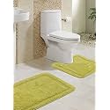 Lushomes Anti Slip Small Bath Mat Set (Green)