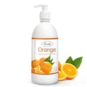luster orange deep cleansing milk  enriched with orange extracts  ultra clean amp refreshing  cleansing milk for face makeup remover  paraben amp sulfate free-500 ml