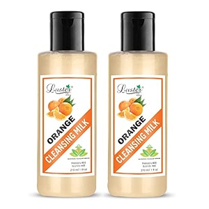 luster orange deep cleansing milk  enriched with orange extracts  ultra clean amp refreshing  cleansing milk for face makeup remover paraben amp sulfate free - 210 ml pack of 2