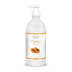 luster papaya ultimate amp organic coconut cleansing milk  for smooth soft amp refreshing skin  makeup remover  paraben amp sulfate free - 500ml pack of 2
