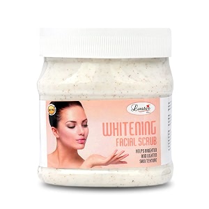 luster whitening facial scrub  tan amp dirt removal scrub  helps brighten amp lighten skin texture  face amp body scrub for women amp men  all skin types  paraben amp sulfate free - 500 ml