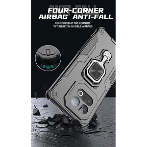Lustree Shockproof Back Cover with 360 Metal