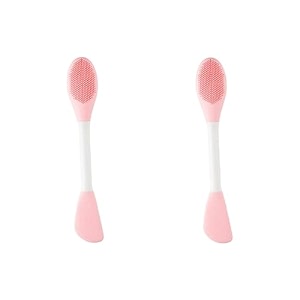 multipurpose silicone face scrubber amp exfoliating brush  face mask applicator  facial amp pore cleansing brush  mud and clay applicator  soft and flexible silicone brush pack of 2