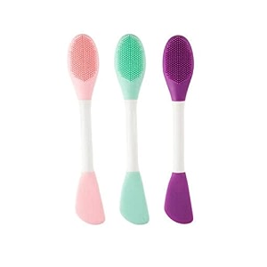 multipurpose silicone face scrubber amp exfoliating brush  face mask applicator  facial amp pore cleansing brush  mud and clay applicator  soft and flexible silicone brush pack of 3