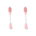 Multipurpose Silicone Face Scrubber & Exfoliating Brush | Face Mask Applicator | Facial & Pore Cleansing Brush | Mud and Clay Applicator | Soft and Flexible Silicone Brush (Pack of 2)