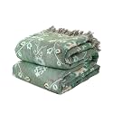 LUTBM Boho Throw Blanket for Bed 60"x80", 100% Cotton Soft Couch Blankets