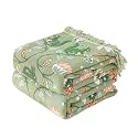 LUTBM Boho Throw Blanket for Bed 60"x80", 100% Cotton Green Couch Blankets