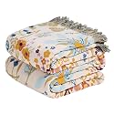 LUTBM Boho Throw Blanket for Bed 60"x80", All Season Cotton Couch Blankets