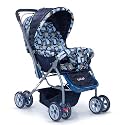 LuvLap Starshine Baby Stroller/Pram for 0 to 3 Years, New Born/Toddler/Kid, Lightweight,Adjustable backrest, 360° Swivel Wheel, Large Storage Basket, Reversible Handlebar (Blue)