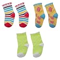 LuvLap Baby Girls Colourful Cotton Socks Pack of 3