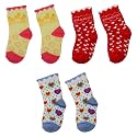 LuvLap Baby Girls Colourful Cotton Socks Pack of 3
