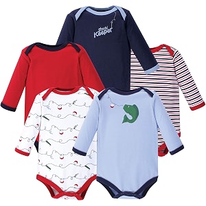 Luvable Friends Baby Unisex Long Sleeve Bodysuits