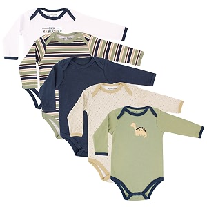Luvable Friends Baby Unisex Long Sleeve Bodysuits