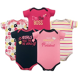 Luvable Friends Baby Unisex Long Sleeve Bodysuits