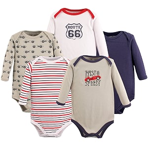 Luvable Friends Baby Unisex Long Sleeve Bodysuits
