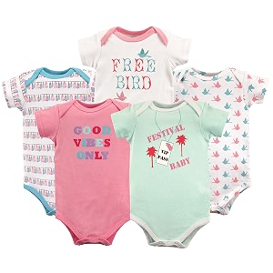 Luvable Friends Baby Unisex Long Sleeve Bodysuits