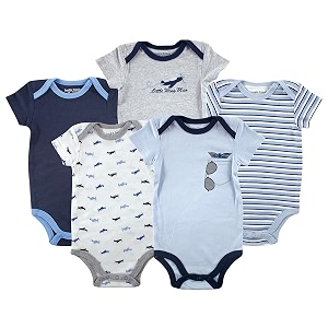 Luvable Friends Baby Unisex Long Sleeve Bodysuits