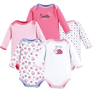 Luvable Friends Baby Unisex Long Sleeve Bodysuits