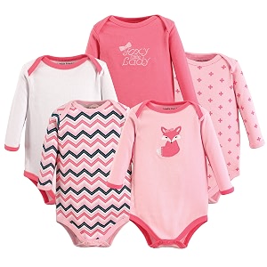 Luvable Friends Baby Unisex Long Sleeve Bodysuits