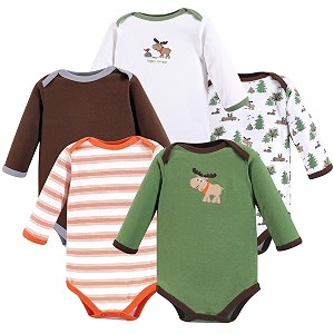 Luvable Friends Baby Unisex Long Sleeve Bodysuits