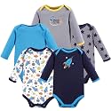 Luvable Friends Baby Unisex Long Sleeve Bodysuits