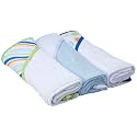 Luvable Friends Unisex Baby Cotton Terry Hooded Towels, Blue, One Size