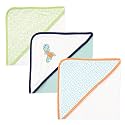 Luvable Friends Unisex Baby Cotton Terry Hooded Towels, Dinosaur, One Size