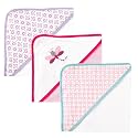 Luvable Friends Unisex Baby Cotton Terry Hooded Towels, Dragonfly, One Size