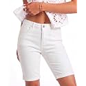 luvamia Bermuda Jean Shorts Women High Rise
