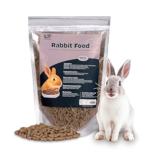 premium rabbit food  highly nutritional dry rabbit food  feed pellets  all life stages  1 kg pack  natural balanced diet with vitamins minerals amp fiber