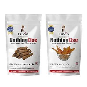 luvin nothing else  strip chicken jerky 70g  baked treats for dogs and cats  human-grade  no colors  no flavors  no preservatives all life stages
