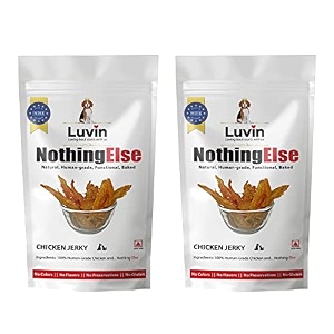luvin nothing else  strip chicken jerky 70g  baked treats for dogs and cats  human-grade  no colors  no flavors  no preservatives all life stages