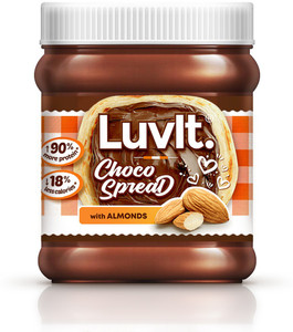 luvit choco spread with almond  smooth  delicious  90 more protein  310 g