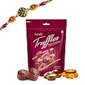 LuvIt. Truffles Choco Indulgence | Caramel Filled Chocolate with 1 Rakhis | Perfect Rakhi Gift | Raksha Bandan Gift | Pack of 1-150g Each