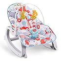 LuvLap Animal Kingdom 3-in-1 Baby Rocker Rocker with Soothing Music and Vibration, Rocker Chair for Baby, Adjustable backrest Recline Feature, Detachable Toy bar, Multicolor (Hippo)