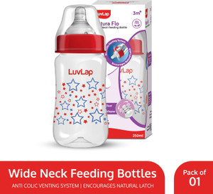 LuvLap Anti-Colic Wide Neck Natural Flow Baby