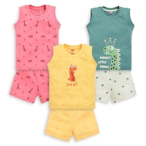 LuvLap Baby Boys 100 Cotton Sleeveless Boys
