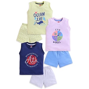 LuvLap Baby Boys 100 Cotton Sleeveless Boys