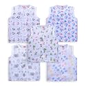 LuvLap Baby Boys &amp; Girls Regular Fit 100% Cotton Sleeveless Jhabla pack of 5