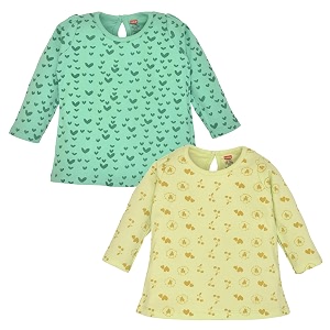 luvlap baby girls 100 cotton full sleeve girls top pack of 2