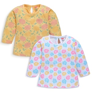 luvlap baby girls 100 cotton full sleeve girls top pack of 2