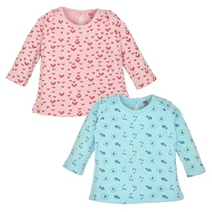 luvlap baby girls 100 cotton full sleeve girls top pack of 2