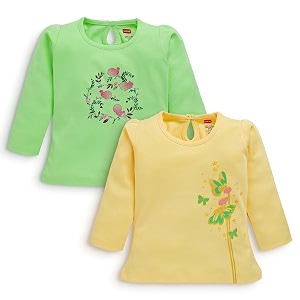 luvlap baby girls 100 cotton full sleeve girls top pack of 2